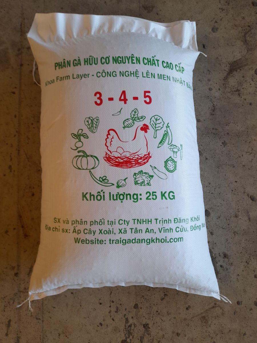 phân gà hữu cơ bao 25kg